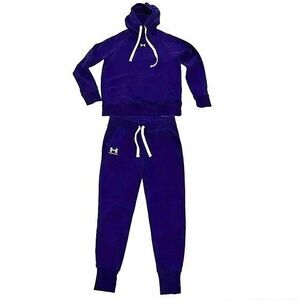 Under Armour Womens Purple Athletic Hoodie and Pants Set Size Small